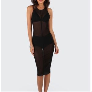 Nasty Gal Black Sheer Dress New - image 1